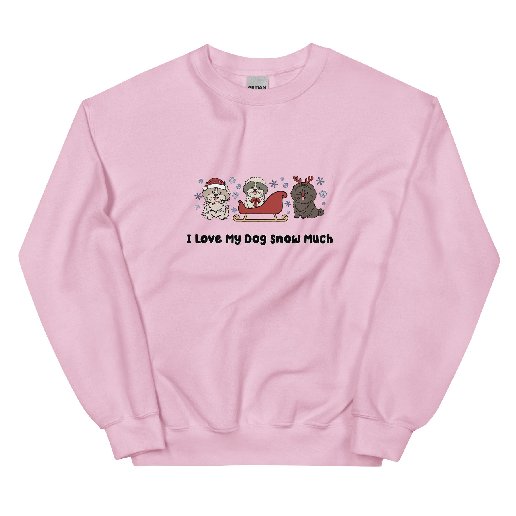 Sweatshirt - I Love My Dog Snow Much (Shih Tzu)