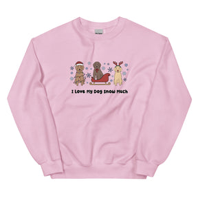Sweatshirt - I Love My Dog Snow Much (Doodles)