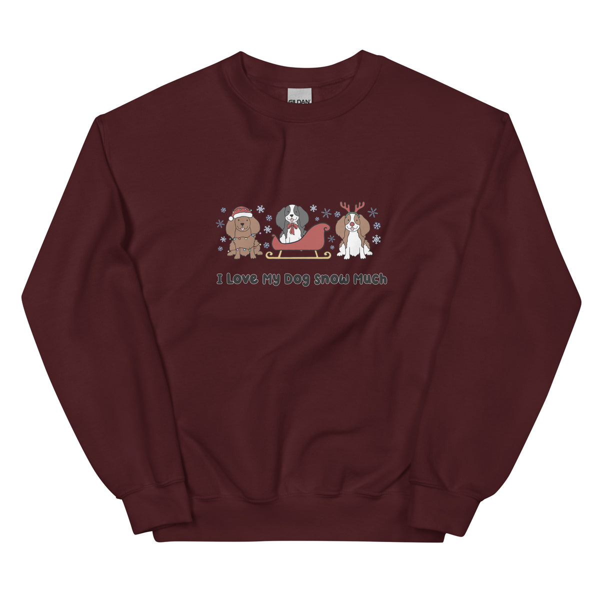 Sweatshirt - I Love My Dog Snow Much (Cavs)