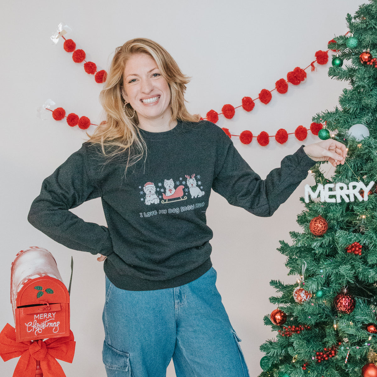 Sweatshirt - I Love My Dog Snow Much (Westies)
