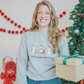 Sweatshirt - I Love My Dog Snow Much (Huskies)