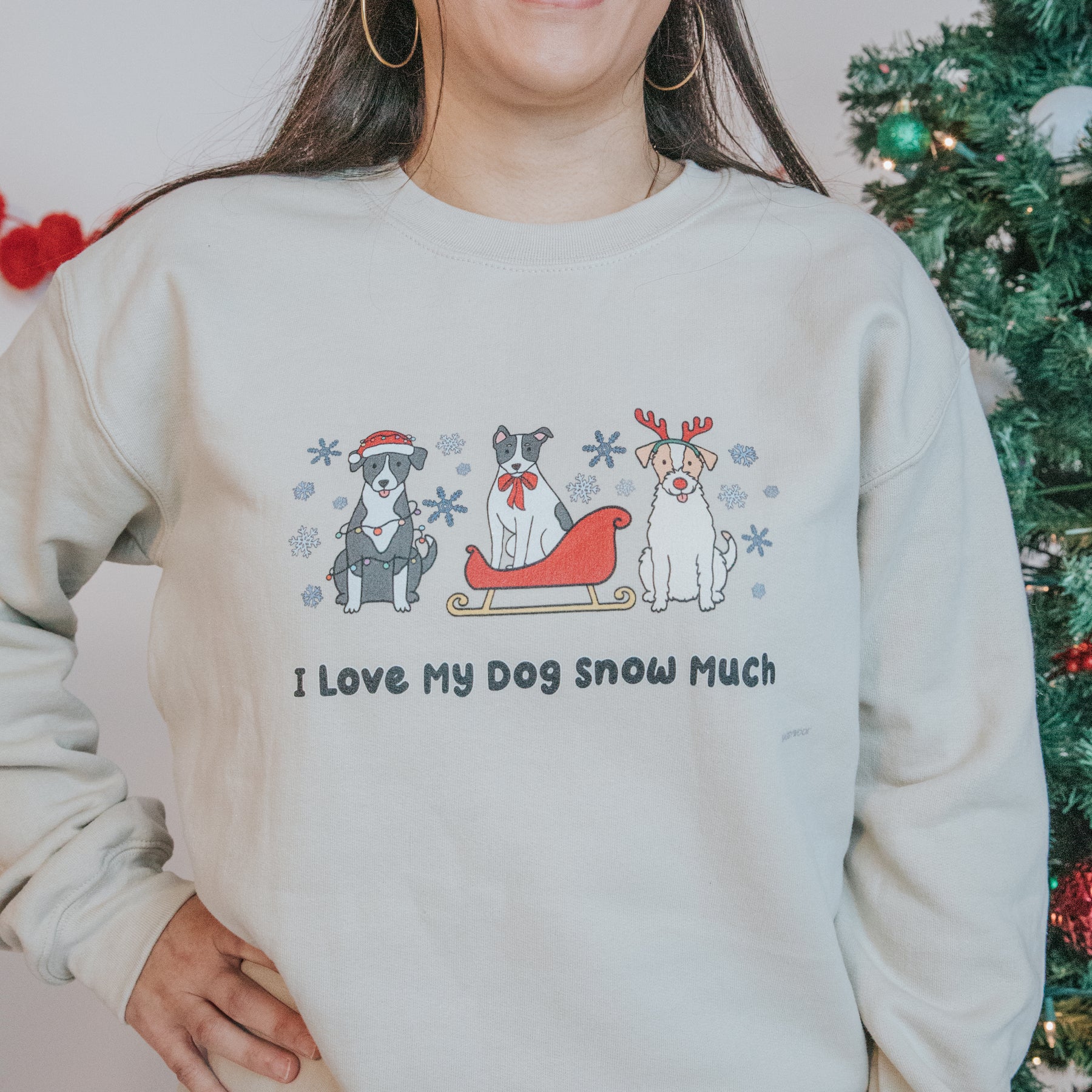 Sweatshirt - I Love My Dog Snow Much (Mutts)