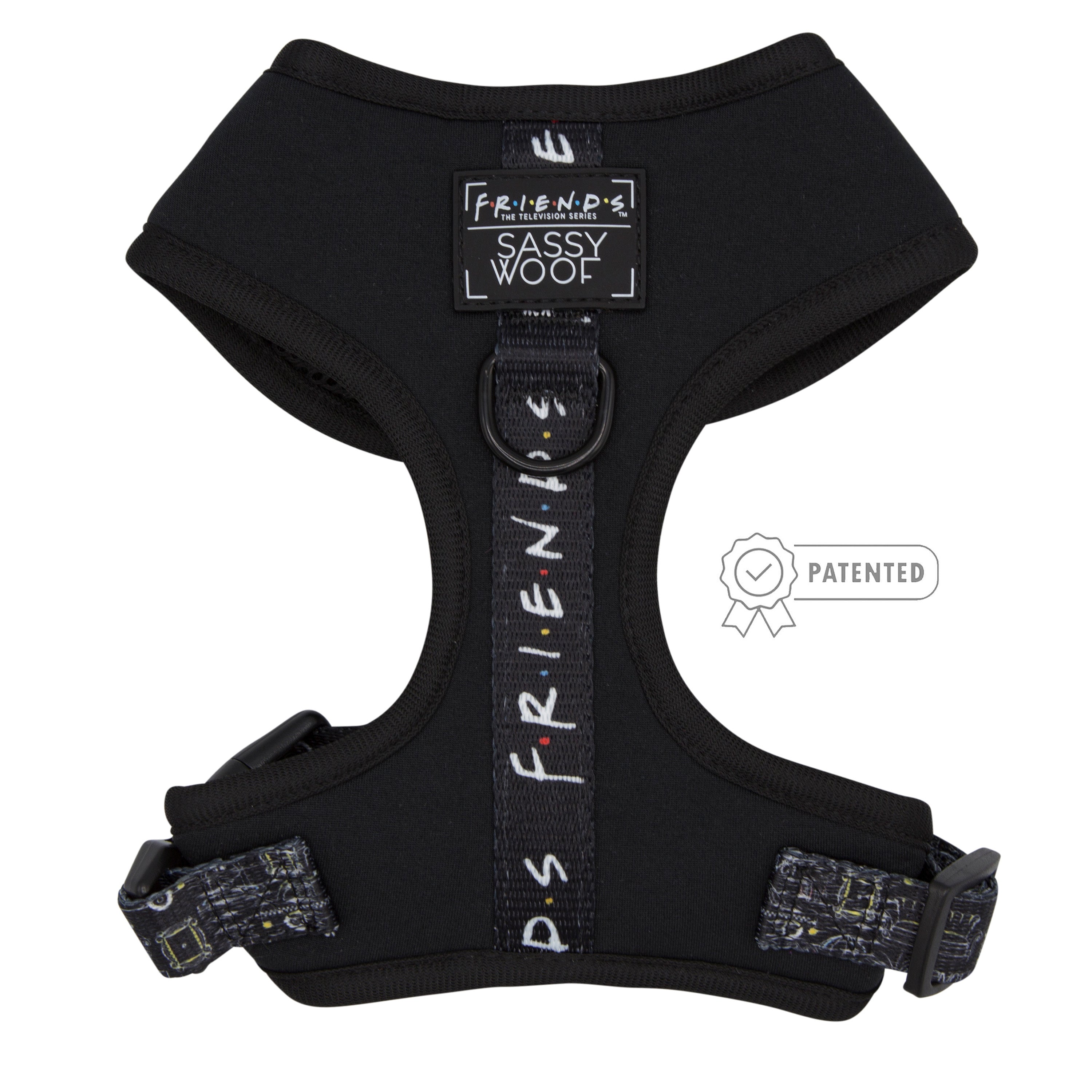 Dog Adjustable Harness Friends™ (Black) Sassy Woof Product