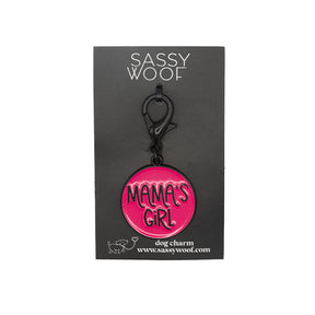 Dog Collar Tag - Neon Mama's Girl