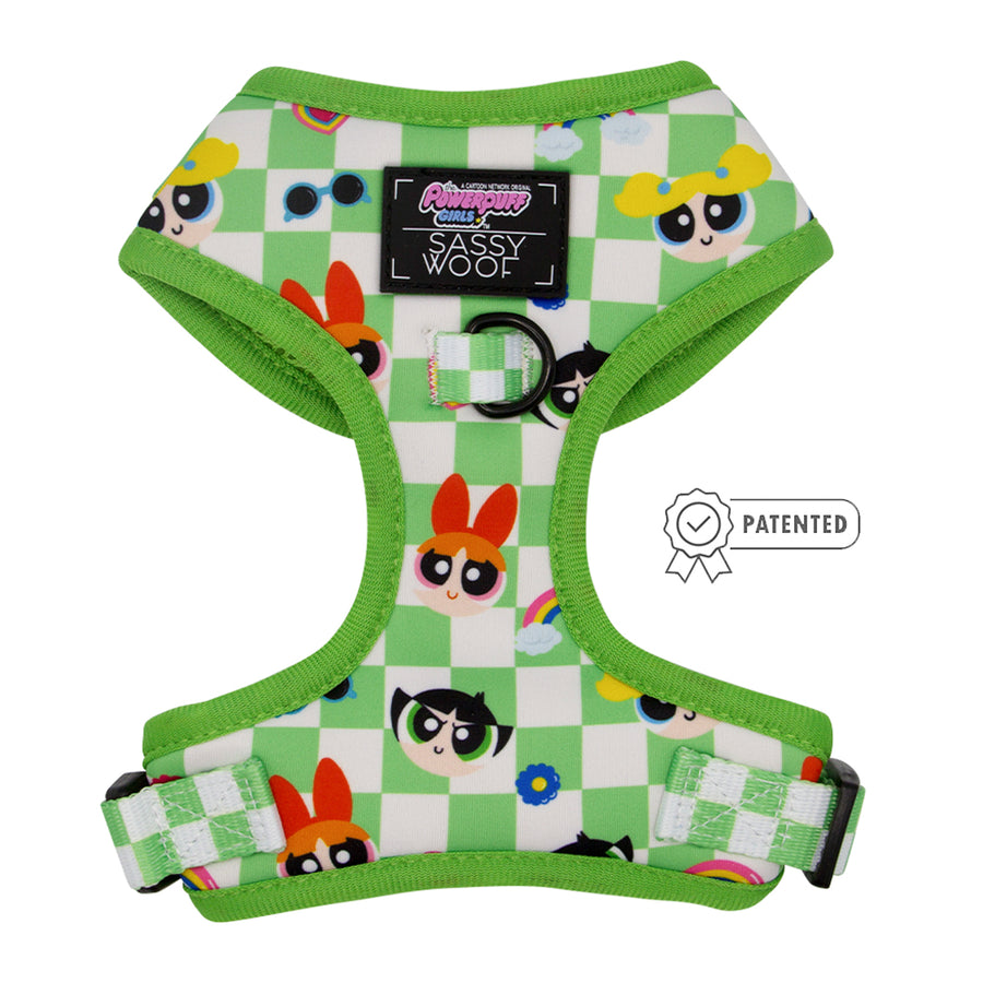 Dog Adjustable Harness The Powerpuff Girls™ (Green) Sassy Woof Product