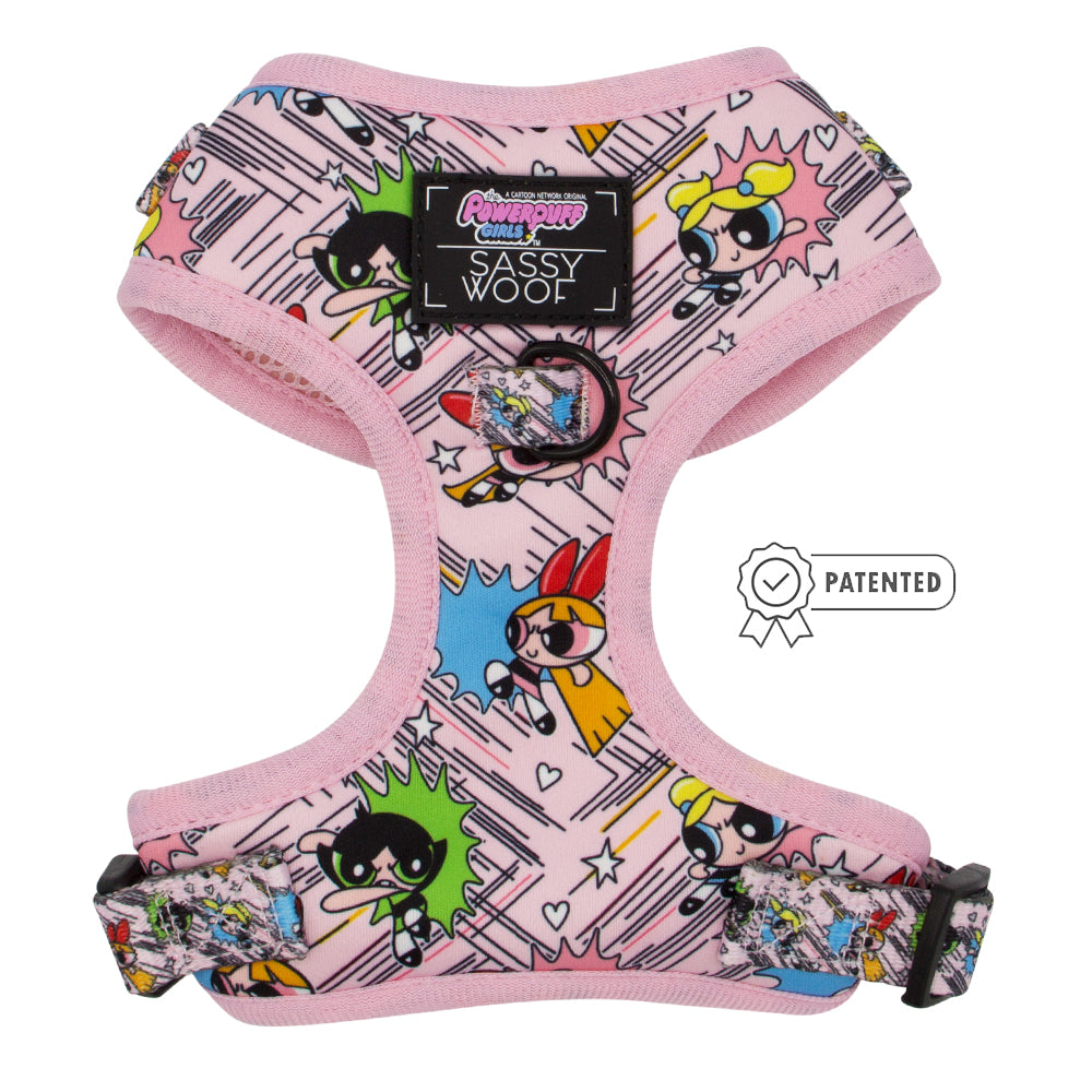 thumbnail image 2 of Sassy Woof Powerpuff Girls Dog Harness - Adjustable No-Pull Design With 2 D-Rings For Small Dogs (Size S) 2 of 12