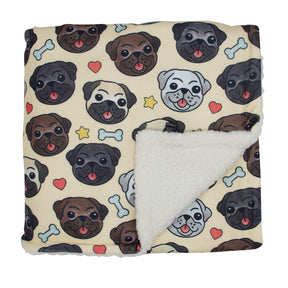 Dog Blanket - It's a Pug's Life