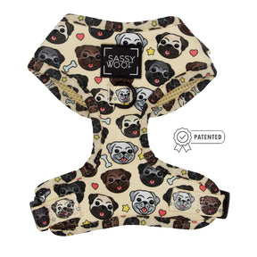 Dog Adjustable Harness - It's a Pug's Life