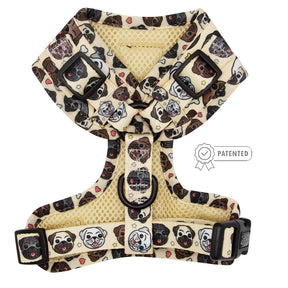 Dog Adjustable Harness - It's a Pug's Life