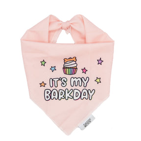 Dog Bandana - Barkday Pink