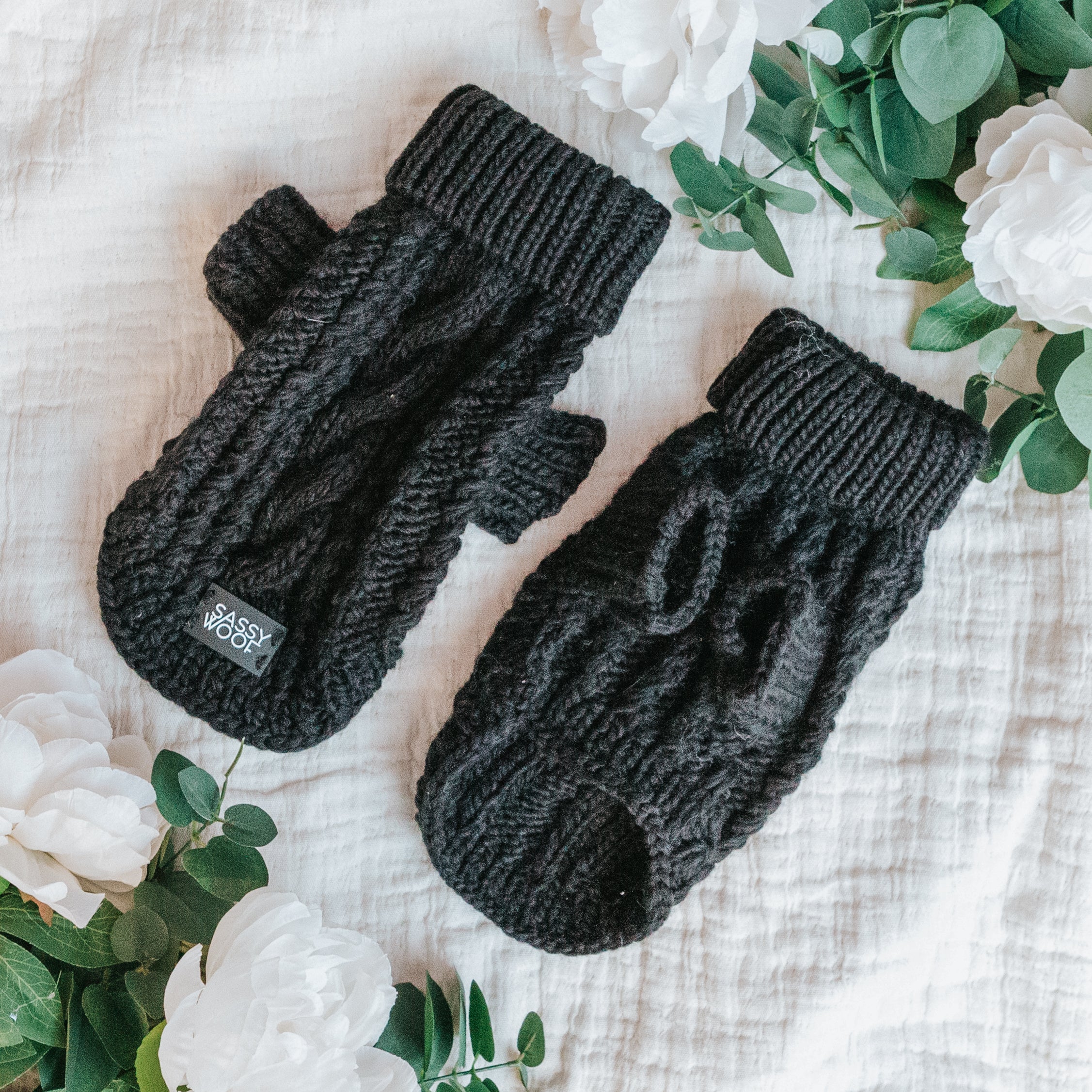 Dog Cable Knit Sweater Black Sassy Woof Product