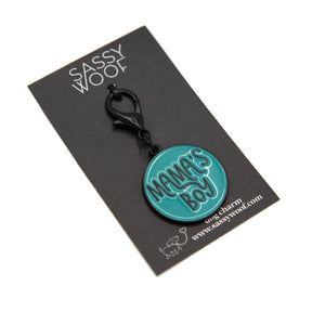 Dog Collar Tag - Neon Mama's Boy