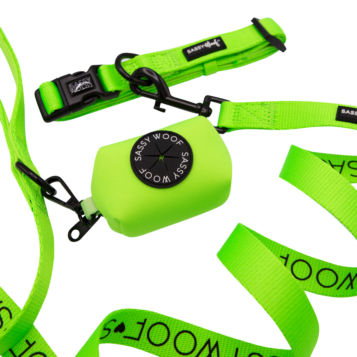 Collar Three Piece Bundle - Neon Green