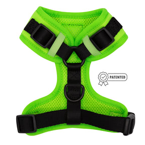 Dog Adjustable Harness - Neon Green