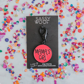 Dog Collar Tag - Neon Mama's Girl