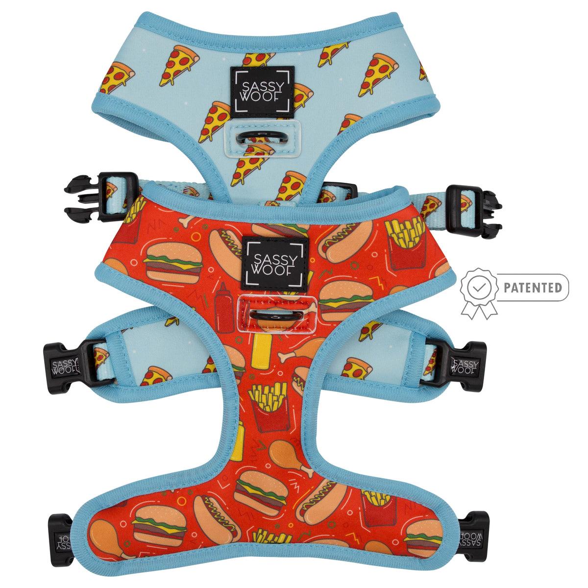 Dog Reversible Harness - One Hot Pupperoni