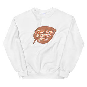 Sweatshirt - Autumn Leaves & Puppies Please