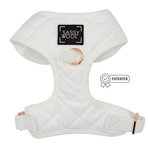 Dog Adjustable Harness - I Do, Too (White)